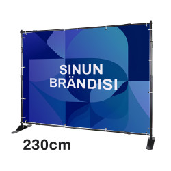 Mainosseinä säädettävä 230 cm