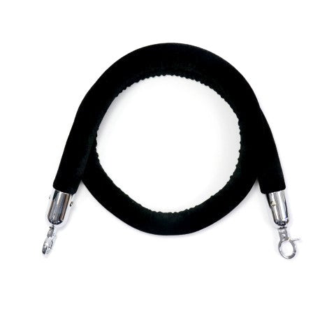 Rajausköysi musta/hopea sametti