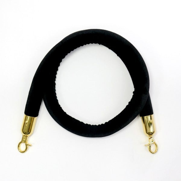 Rajausköysi musta/kulta sametti