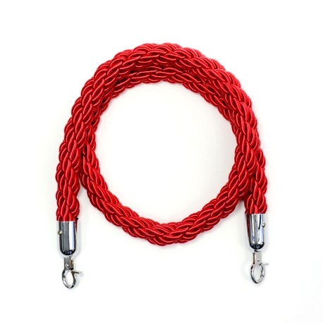 Rajausköysi punainen/hopea punottu