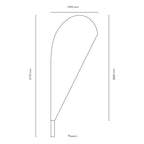 Mainoslippu Pisara L - 3,2 m