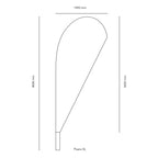 Mainoslippu Pisara XL - 4 m