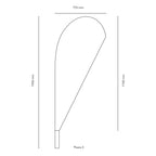 Mainoslippu Pisara S - 2,0 m