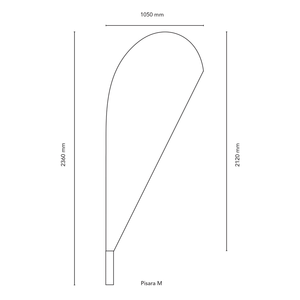 Mainoslippu Pisara M - 2,4 m