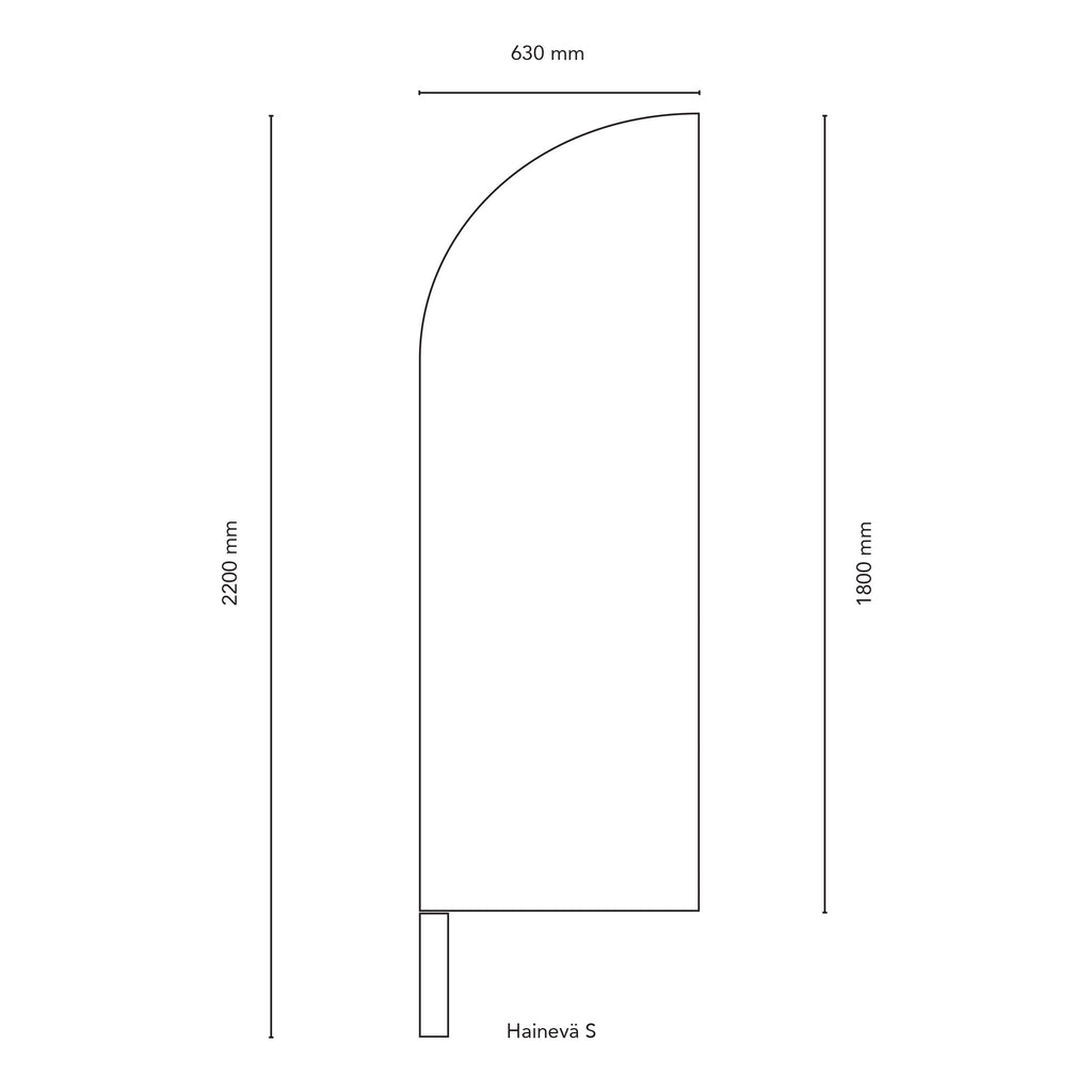Beachflag Hainevä S - 2,2 m