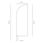 Beachflag Hainevä S - 2,2 m