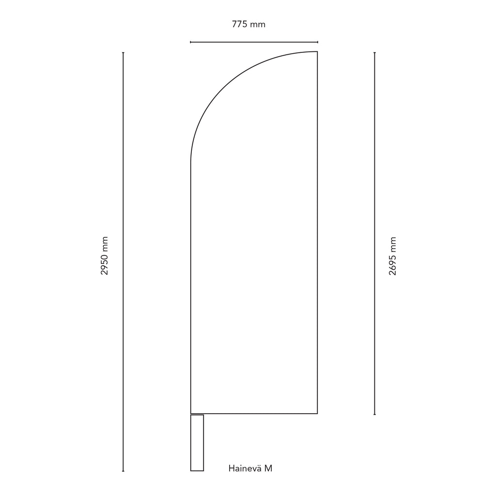 Beach flag Hainevä M - 3,0 m