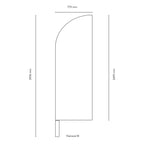 Beach flag Hainevä M - 3,0 m