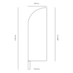 Beachflag Hainevä L - 4,2 m