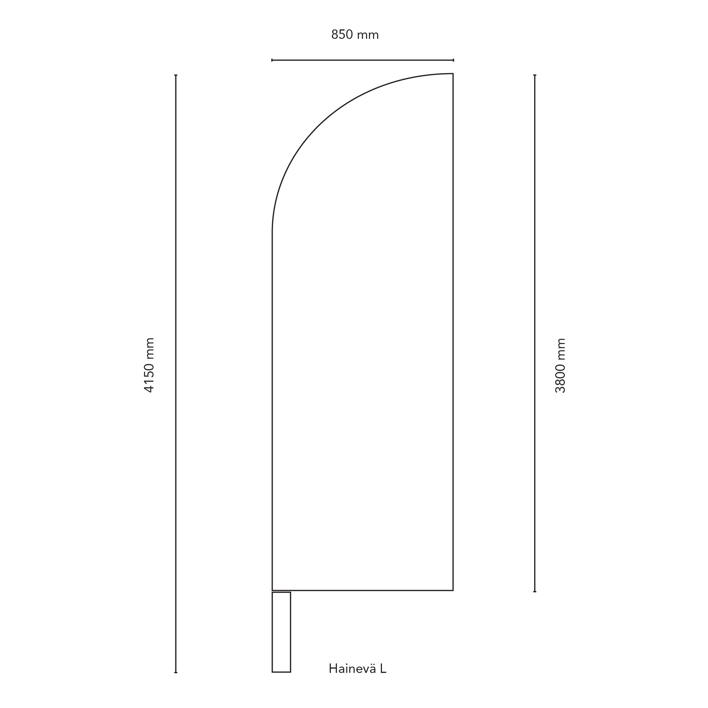 Beachflag Hainevä L - 4,2 m