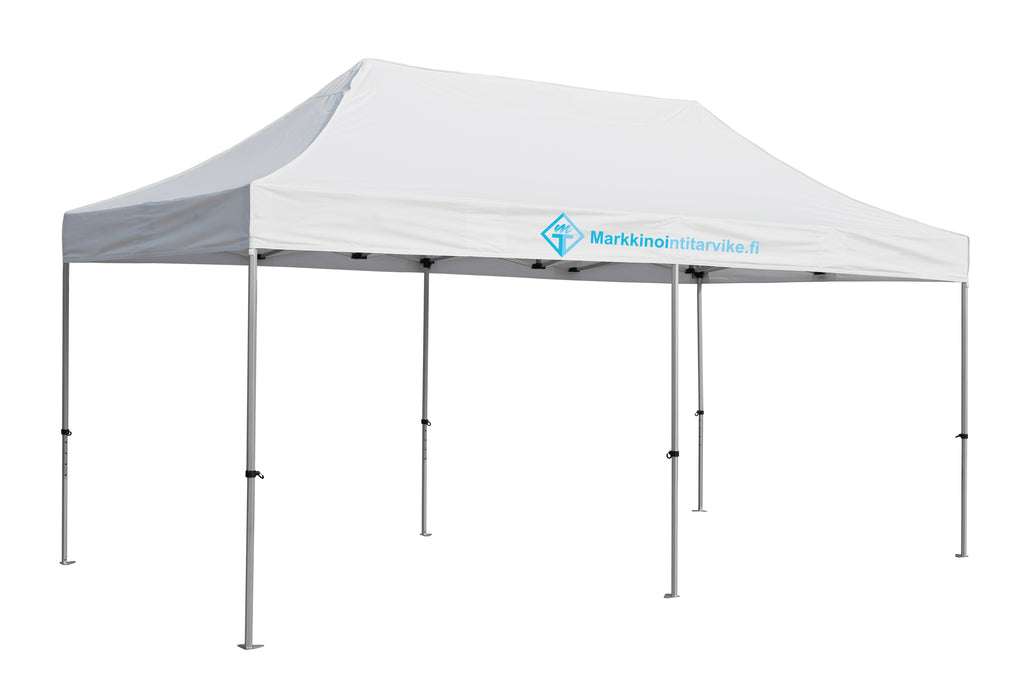 Pop up teltta 3x6m, 40mm alumiinirunko, nopea kasata, uv-suojattu. Toriteltta / näyttelyteltta / pikateltta / markkinateltta