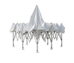 Pop up teltta 5x5m, 50mm alumiinirunko, nopea kasata, uv-suojattu. Toriteltta / näyttelyteltta / pikateltta / markkinateltta