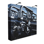 Pop up - messuseinä 2.25 x 2.25 m suora, nopea kasata. mainosseinä