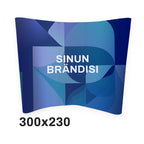 Pop Up seinä 3x2 kaareva