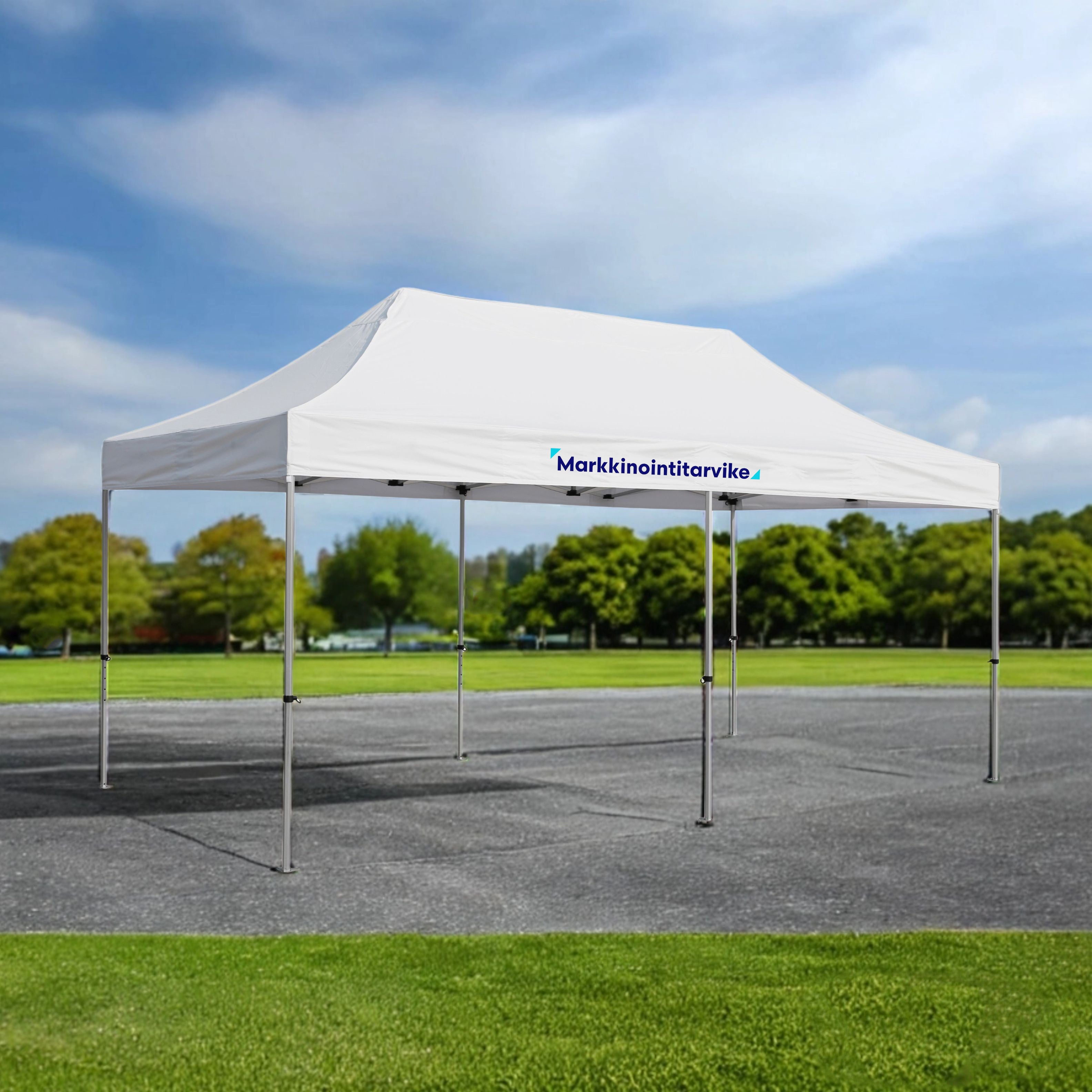 Pop up teltta 3x6m, 40mm alumiinirunko, nopea kasata, uv-suojattu. Toriteltta / näyttelyteltta / pikateltta / markkinateltta