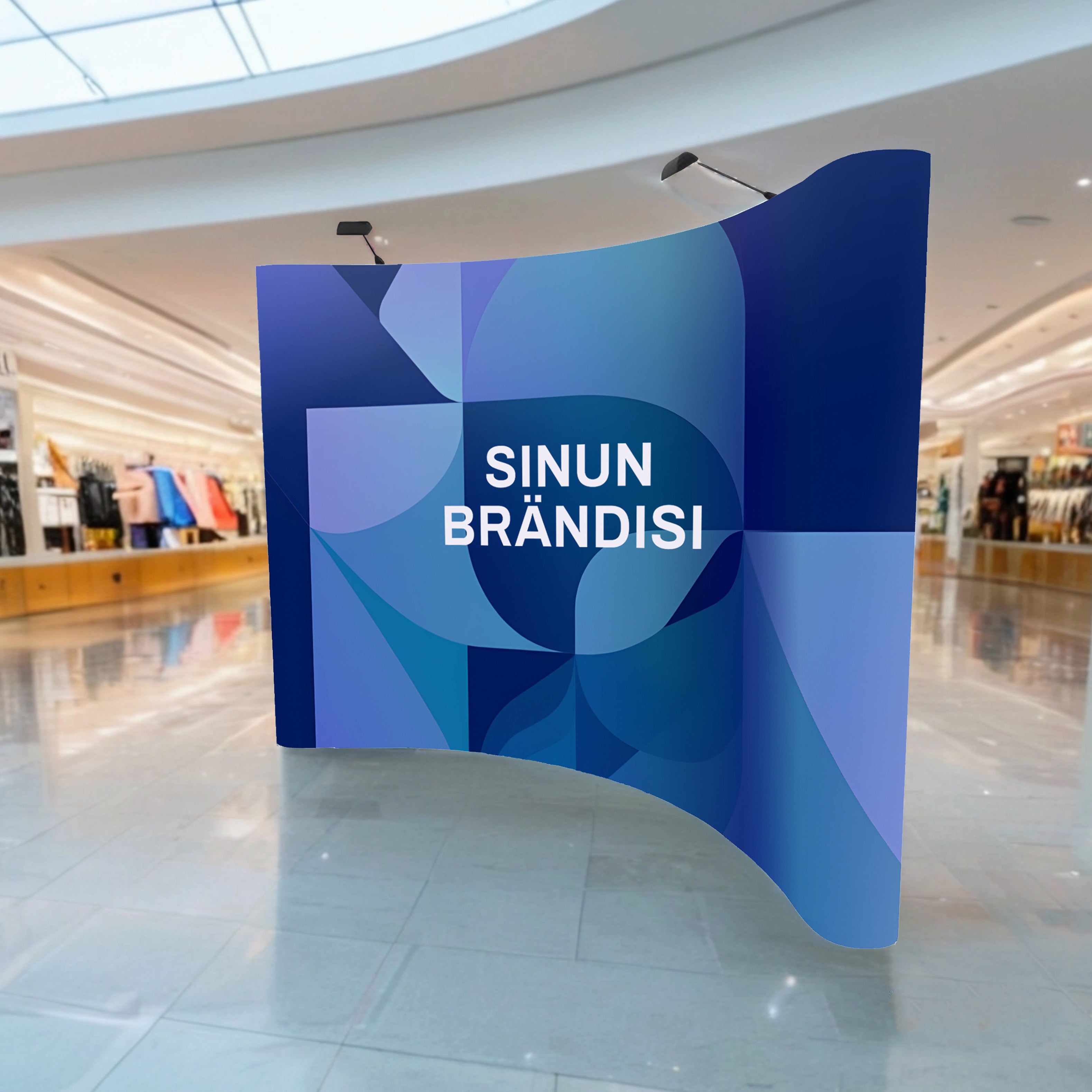 Pop Up seinä 3x3 kaareva