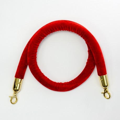 Rajausköysi punainen/kulta sametti