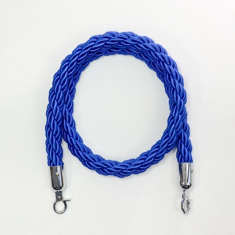 Rajausköysi sininen/ hopea punottu