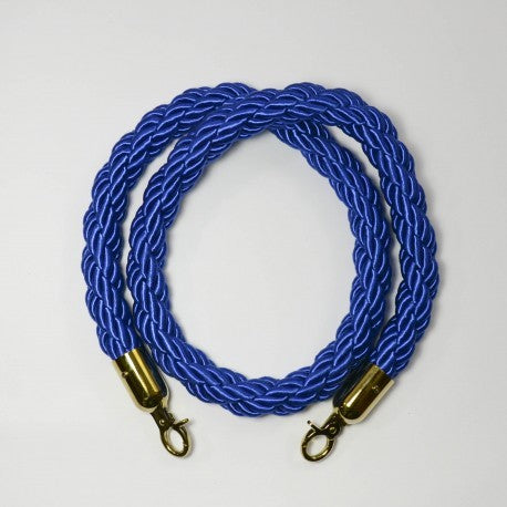 Rajausköysi sininen/ kulta punottu