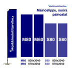 Mainoslippu suora M80