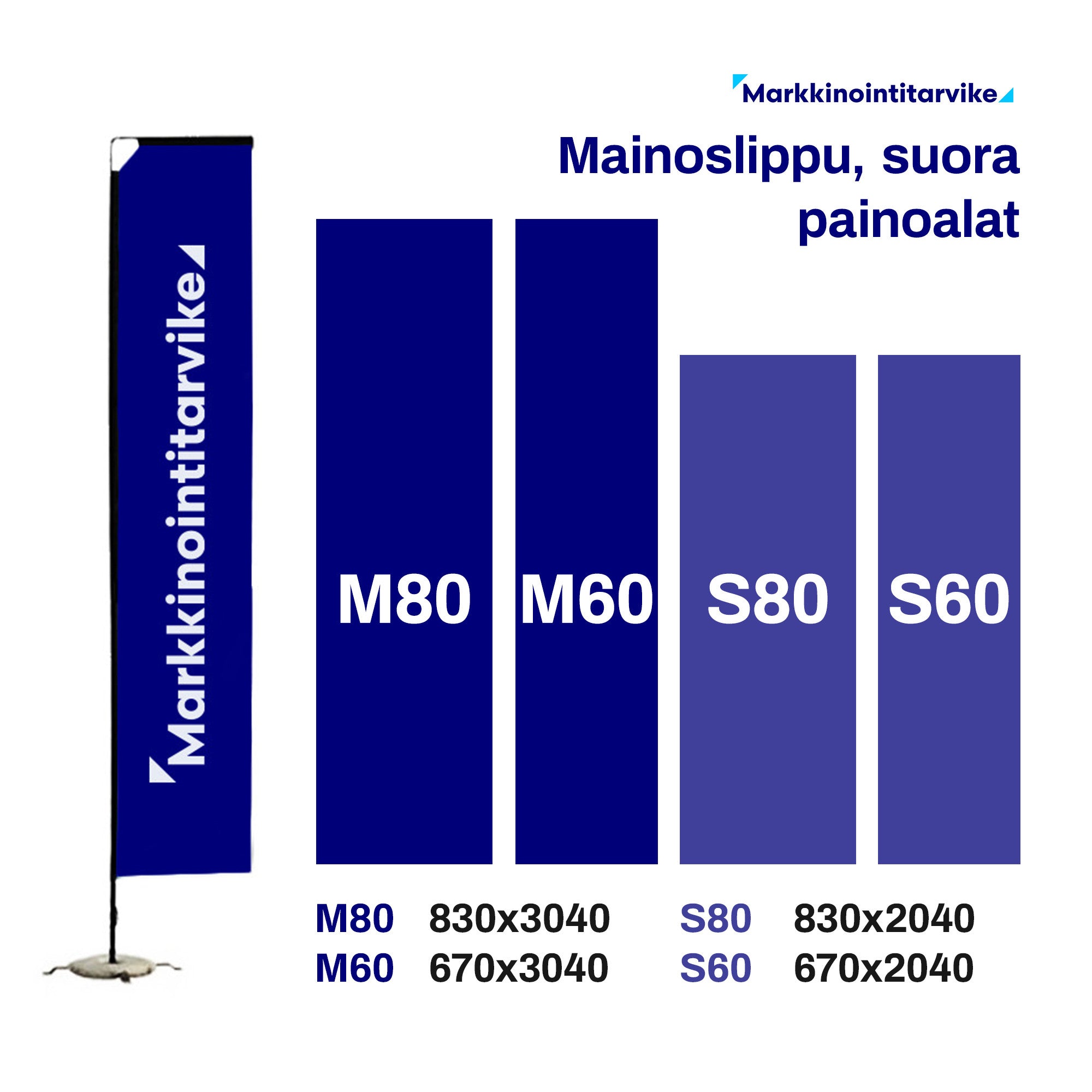 Mainoslippu suora M80