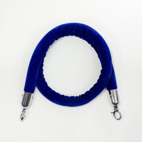 Rajausköysi sininen/ hopea sametti