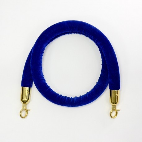 Rajausköysi sininen/ kulta sametti