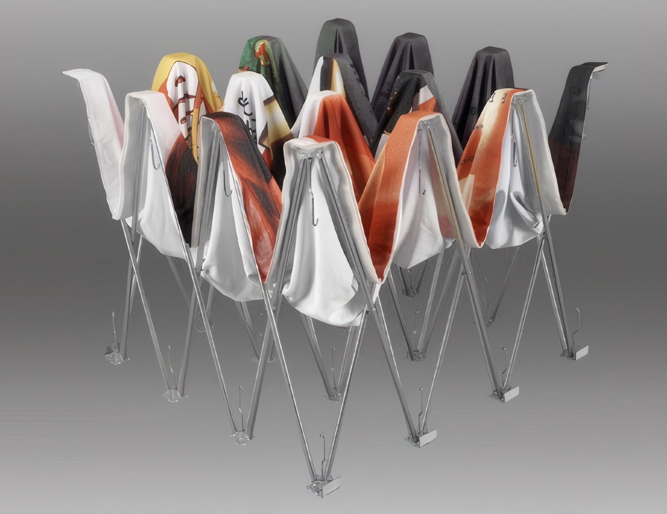 Messuseinä 3 x 2.25 m suora, nopea kasata.