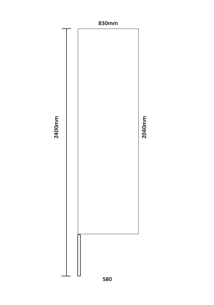 Mainoslippu suora S80