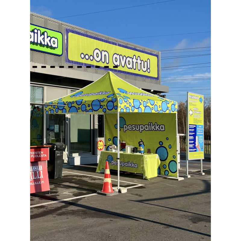 Digitaalinen koko teltan painatus ulkopuolelle