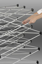 Pop Up seinä 3x3 kaareva