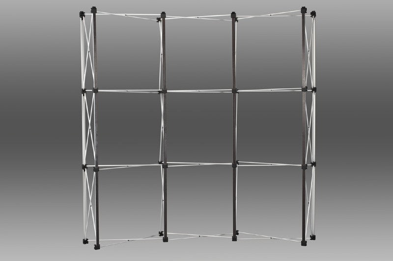 Pop Up seinä 3x3 kaareva