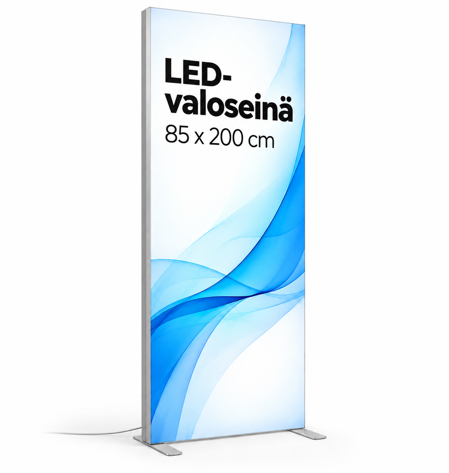 LED valoseinä  85 × 200 cm