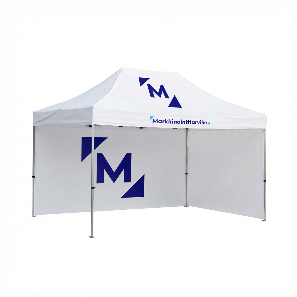 Pop up teltta 3x4.5m, 40mm alumiinirunko, nopea kasata, uv-suojattu. Toriteltta / näyttelyteltta / pikateltta / markkinateltta