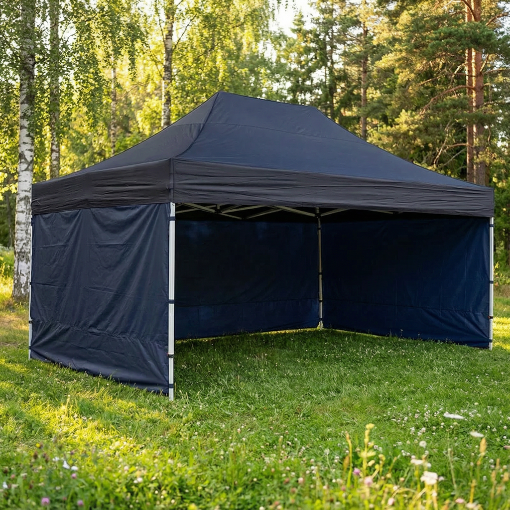 Pop up teltta 4x4m, 40mm alumiinirunko, nopea kasata, uv-suojattu. Toriteltta / näyttelyteltta / pikateltta / markkinateltta