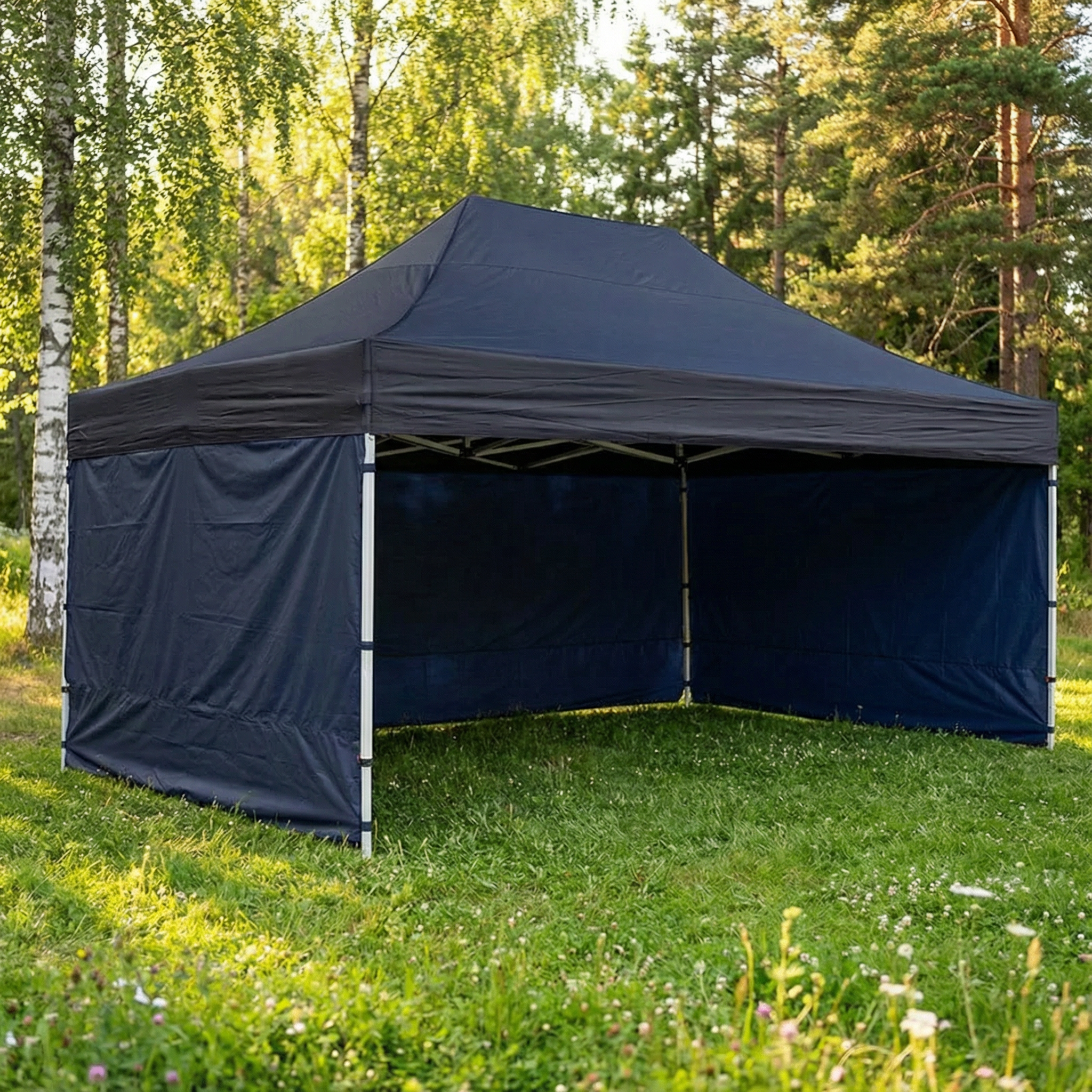 Pop up teltta 4x4m, 40mm alumiinirunko, nopea kasata, uv-suojattu. Toriteltta / näyttelyteltta / pikateltta / markkinateltta