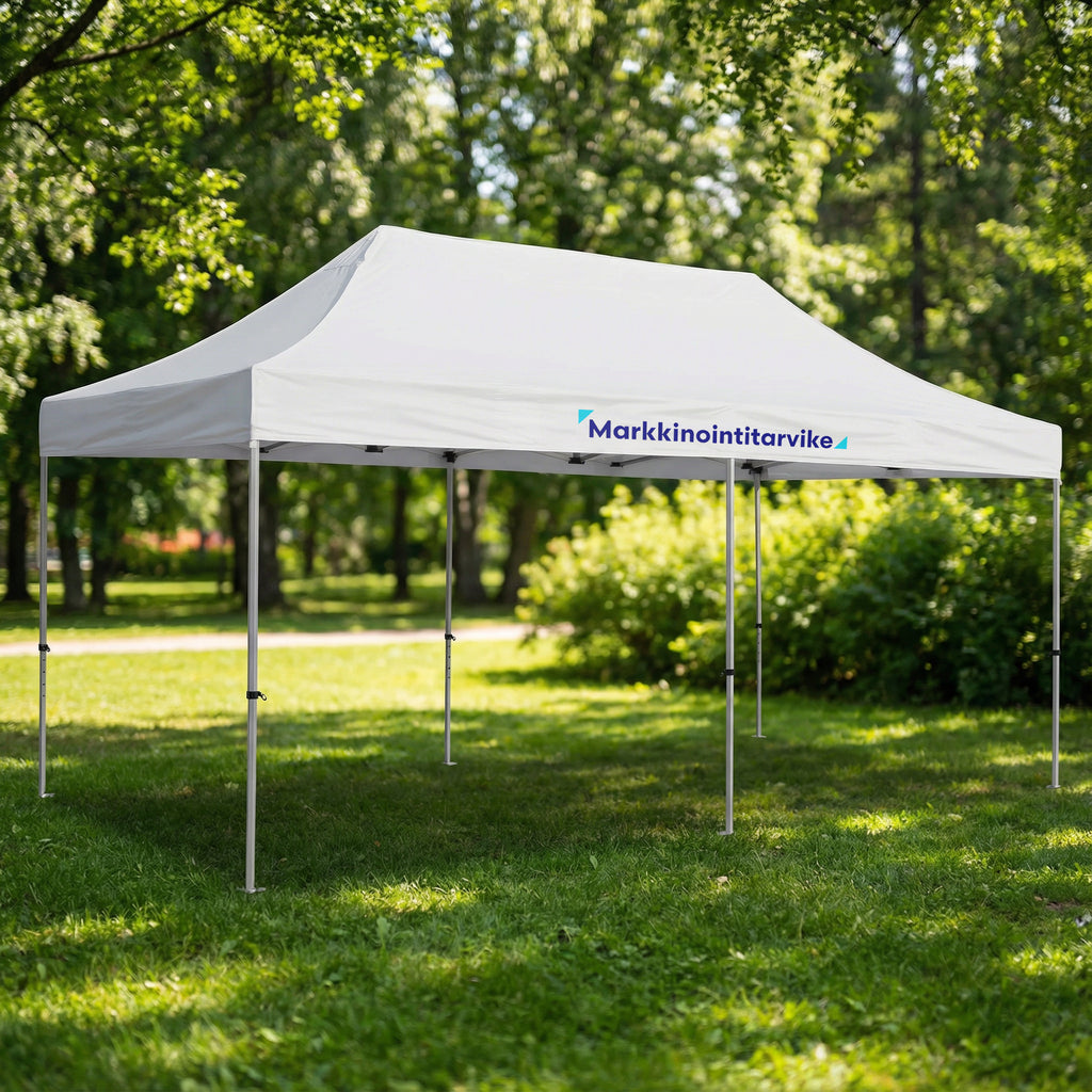 Pop up teltta 3x6m, 40mm alumiinirunko, nopea kasata, uv-suojattu. Toriteltta / näyttelyteltta / pikateltta / markkinateltta